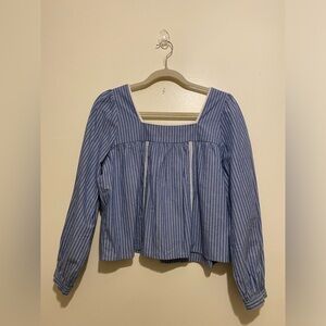 DEAREST Blue Striped Women's Top. Size S-M